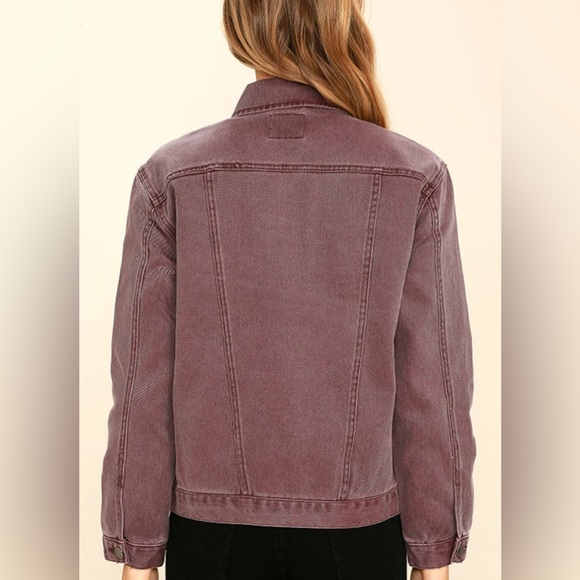 RVCA Road Worthy Washed Plum Purple Denim Jacket - Picture 2 of 7